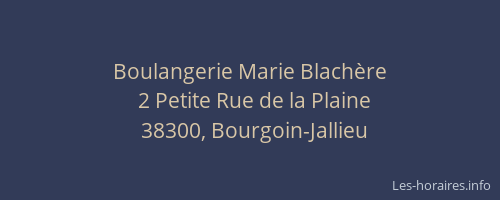 Boulangerie Marie Blach&egrave;re