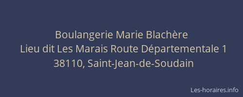 Boulangerie Marie Blach&egrave;re