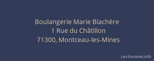Boulangerie Marie Blach&egrave;re