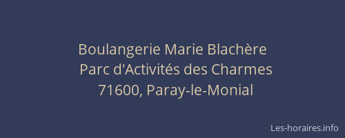 Boulangerie Marie Blach&egrave;re