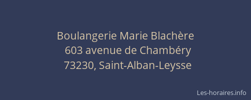 Boulangerie Marie Blach&egrave;re