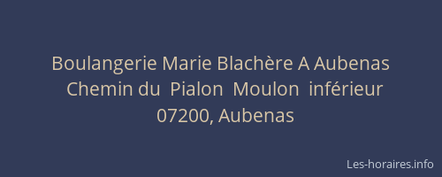 Boulangerie Marie Blachère A Aubenas