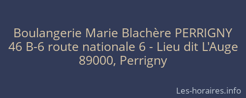 Boulangerie Marie Blachère PERRIGNY