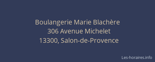 Boulangerie Marie Blachère
