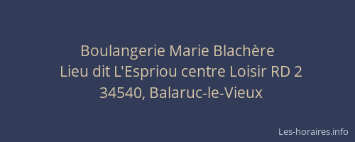 Boulangerie Marie Blachère