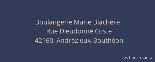 Boulangerie Marie Blachère