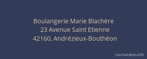 Boulangerie Marie Blachère