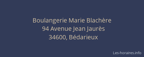 Boulangerie Marie Blachère
