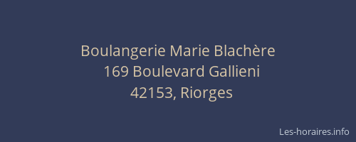 Boulangerie Marie Blachère
