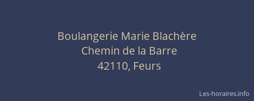 Boulangerie Marie Blachère