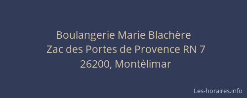 Boulangerie Marie Blachère