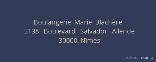 Boulangerie  Marie  Blachère