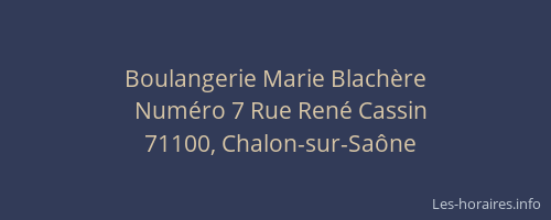 Boulangerie Marie Blachère