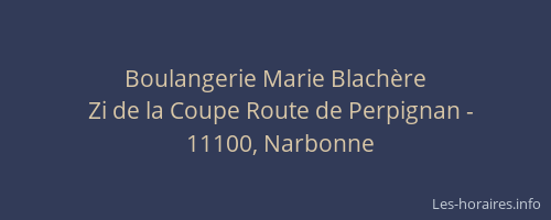 Boulangerie Marie Blachère