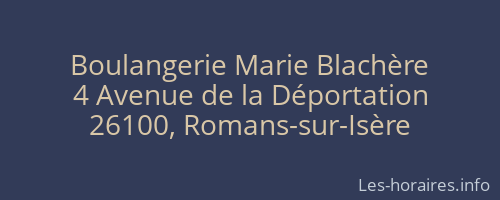 Boulangerie Marie Blachère