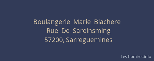 Boulangerie  Marie  Blachere