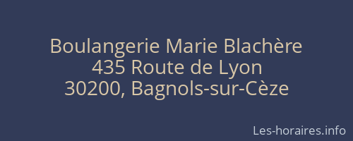 Boulangerie Marie Blachère