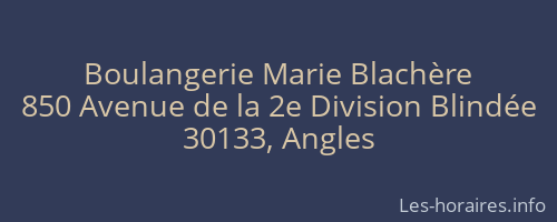 Boulangerie Marie Blachère