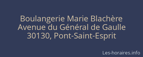 Boulangerie Marie Blachère
