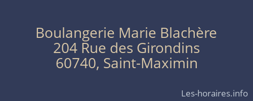 Boulangerie Marie Blachère