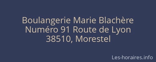 Boulangerie Marie Blachère
