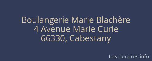 Boulangerie Marie Blachère