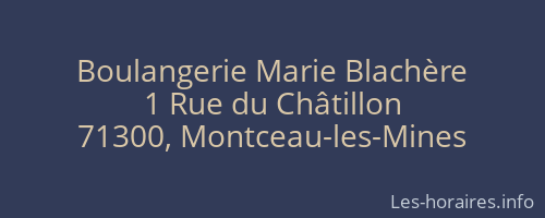 Boulangerie Marie Blachère