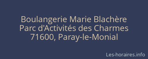 Boulangerie Marie Blachère