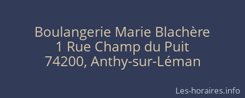 Boulangerie Marie Blachère