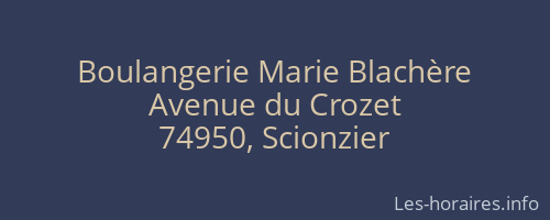 Boulangerie Marie Blachère