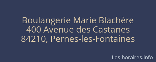 Boulangerie Marie Blachère