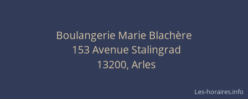 Boulangerie Marie Blachère