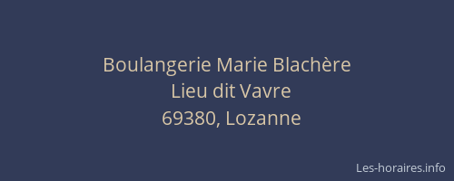 Boulangerie Marie Blachère