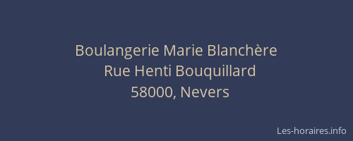 Boulangerie Marie Blanchère