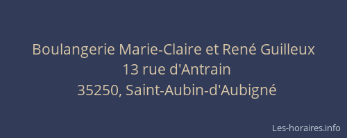 Boulangerie Marie-Claire et René Guilleux