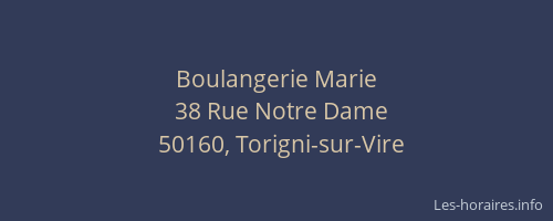 Boulangerie Marie