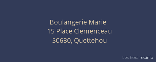 Boulangerie Marie