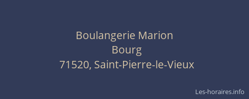 Boulangerie Marion
