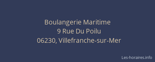 Boulangerie Maritime