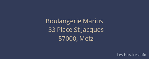 Boulangerie Marius