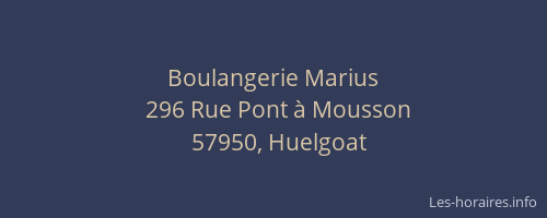 Boulangerie Marius