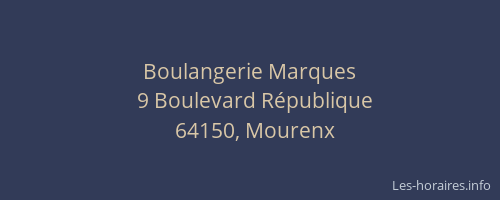 Boulangerie Marques