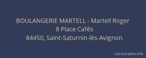 BOULANGERIE MARTELL - Martell Roger
