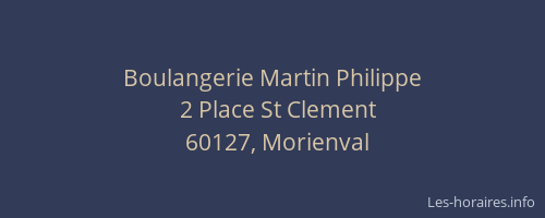 Boulangerie Martin Philippe