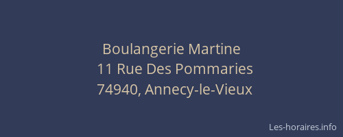 Boulangerie Martine