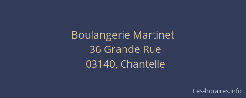 Boulangerie Martinet