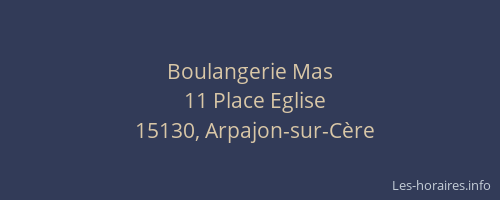 Boulangerie Mas