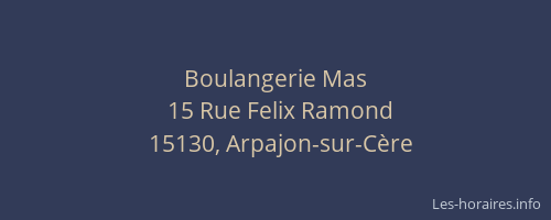 Boulangerie Mas