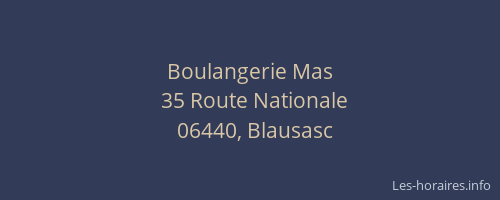 Boulangerie Mas
