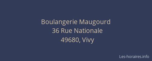 Boulangerie Maugourd
